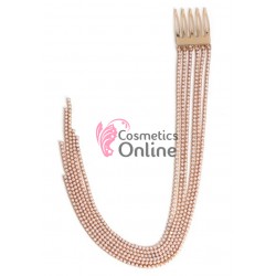 Accesoriu pentru par cu pini PRL08 cu 6 siraguri de perlute albe